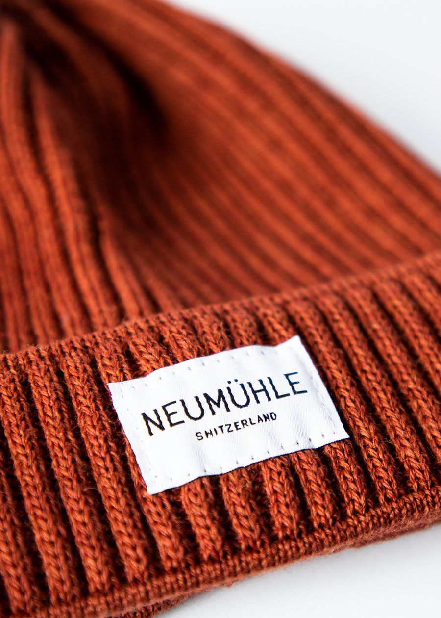 Merino-Mütze Elbe – Red Maple