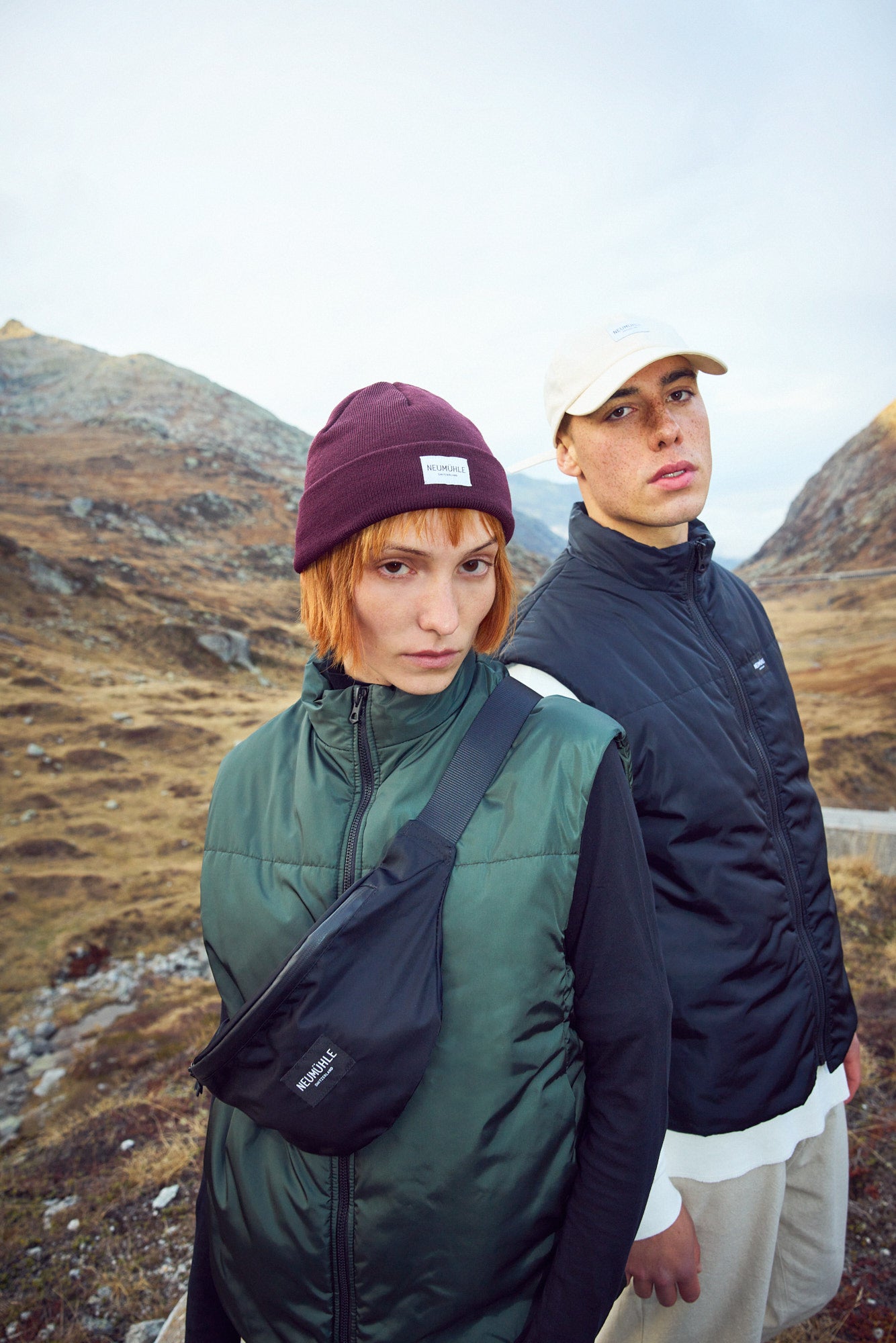 Mütze - Nebel - Aubergine - Organic Merino