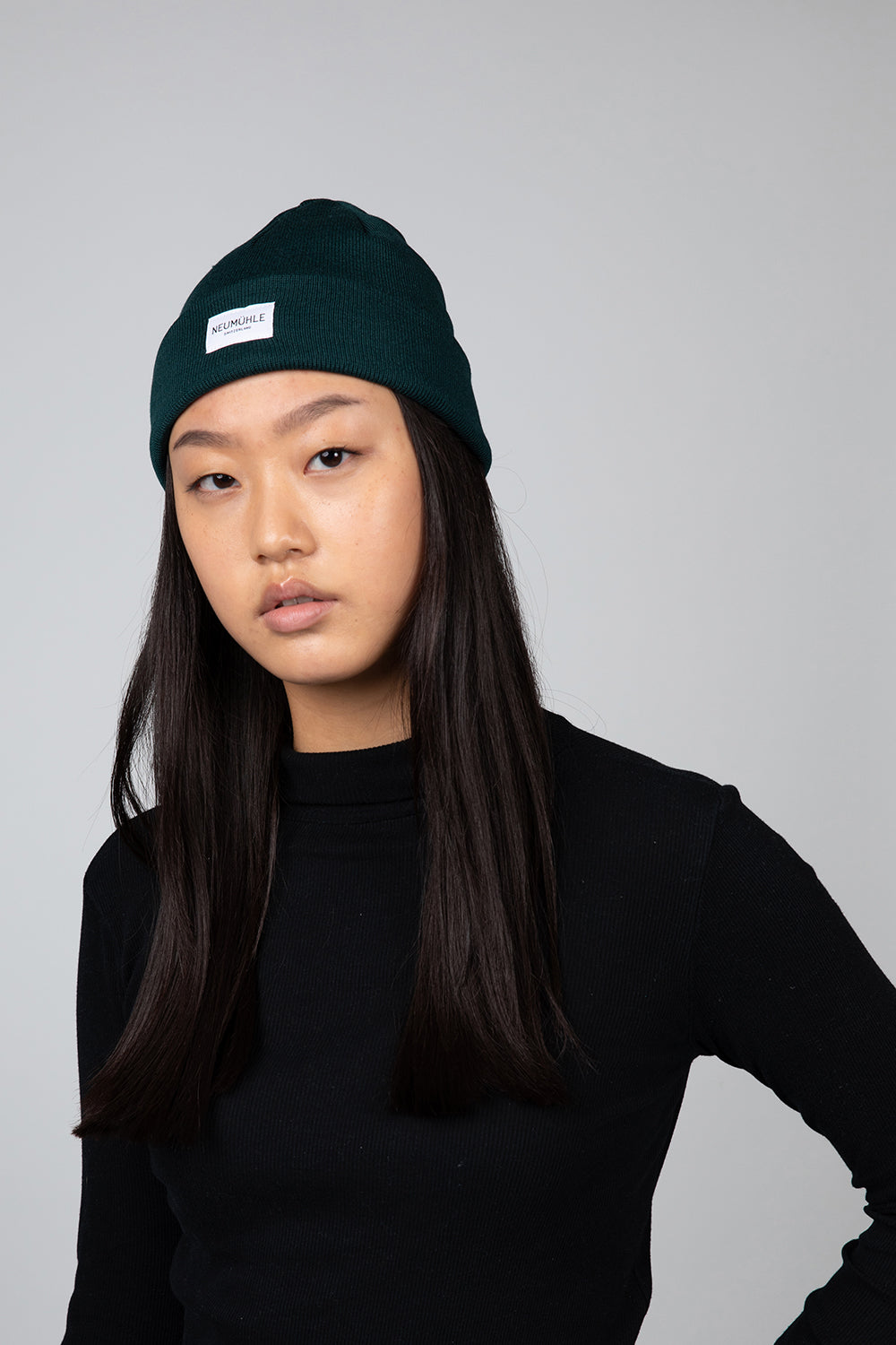 Mütze - Nebel - Pine Green - Organic Merino