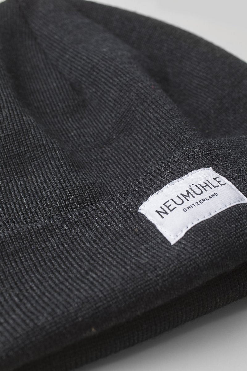 Merino-Mütze Nebel – Slate Dust