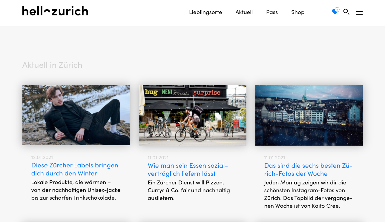 HELLO ZURICH 13/01/21