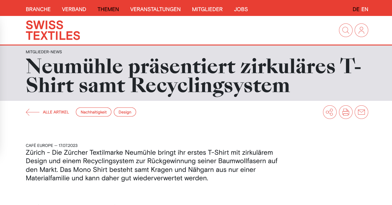 SWISS TEXTILES 17/07/2023