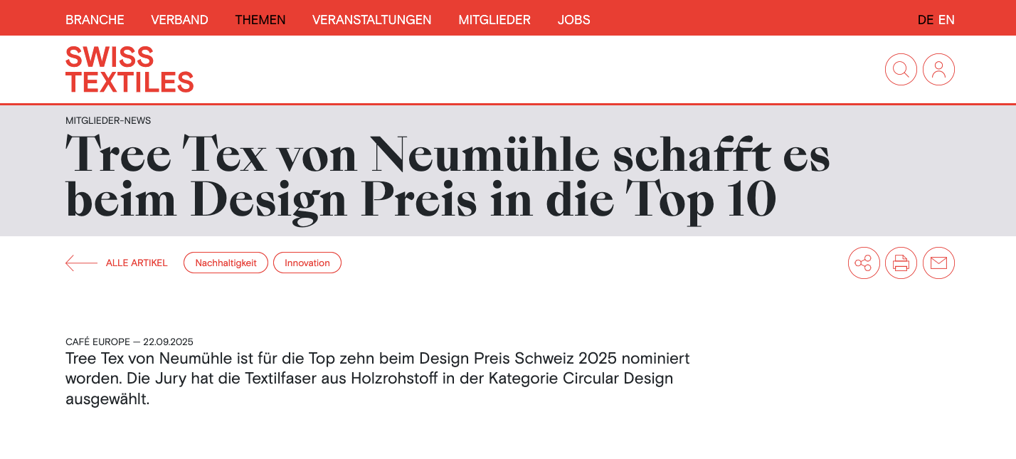 SWISS TEXTILES 22/09/2025