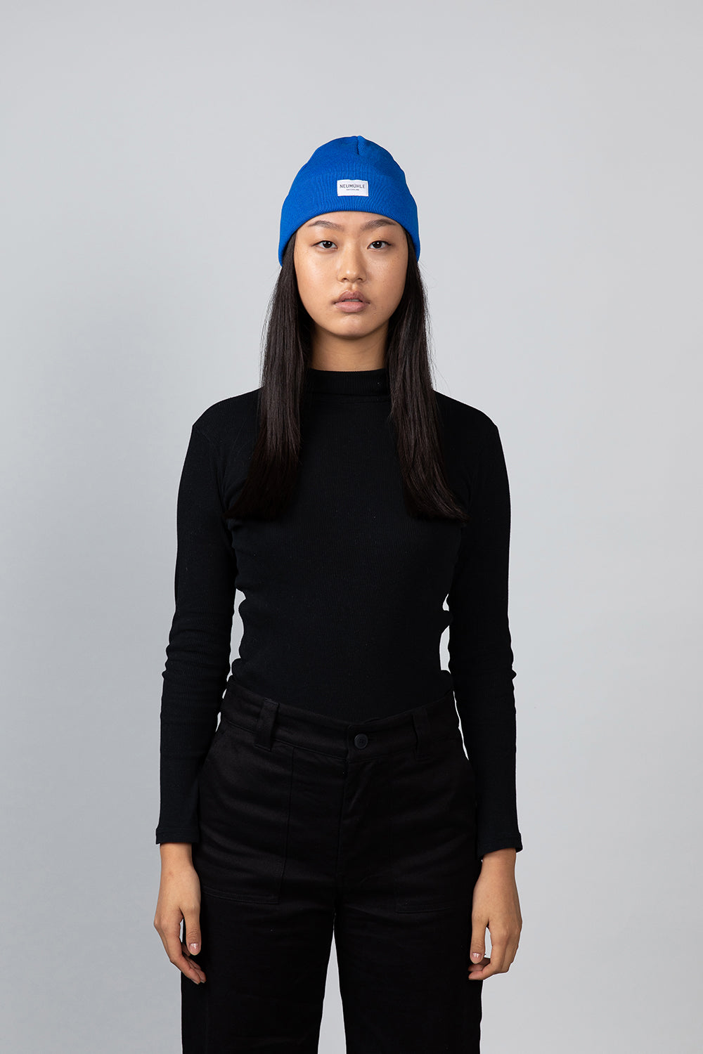 Merino-Mütze Nebel – Cobalt Blue