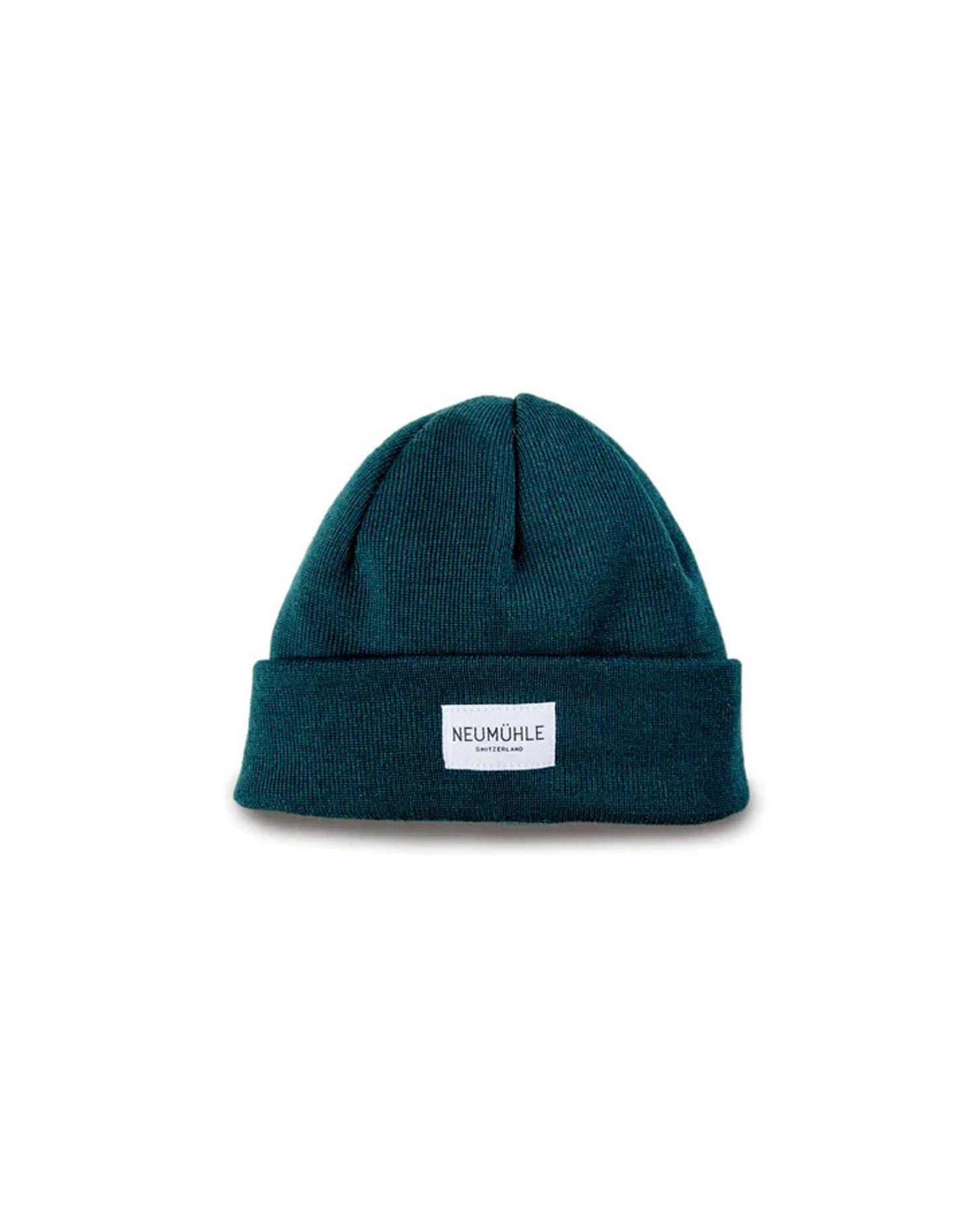 Merino-Mütze Nebel – Pine Green