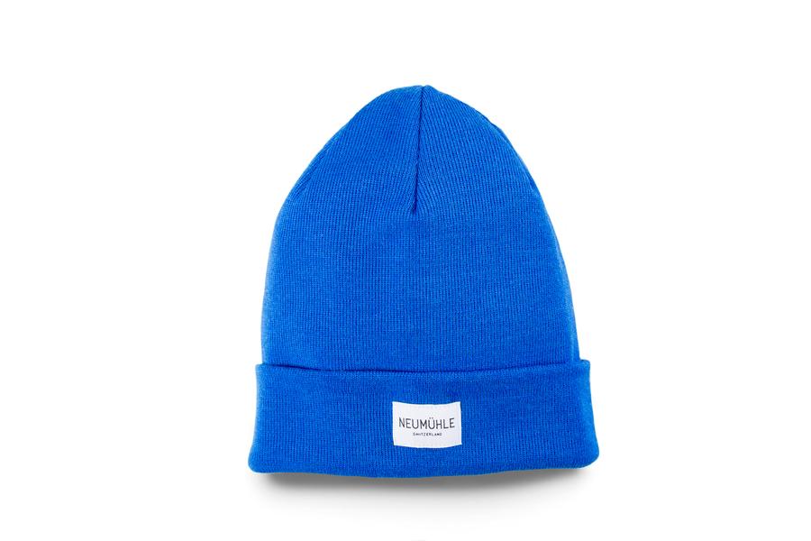 Merino-Mütze Nebel – Cobalt Blue